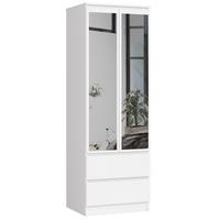 KLEIDERSCHRANK Weiß 180/60/51 - Weiß, Holzwerkstoff (60/180/51cm) - RAUMHIRSCH FURNITURE
