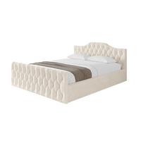 POLSTERBETT mit Bettkasten, Fußteil und Lattenrost, Boxbett mit Matratze H3/H4 - FALIO-Z-V1 120x200 Beige - Creme, Holzwerkstoff/Textil (120/200cm) - ALTDECOR