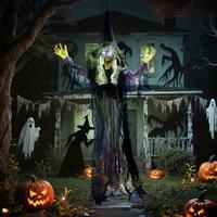 HALLOWEEN-DEKORATION Stahl Polyester Violett - Violett, Textil (15/183/80cm) - Outsunny