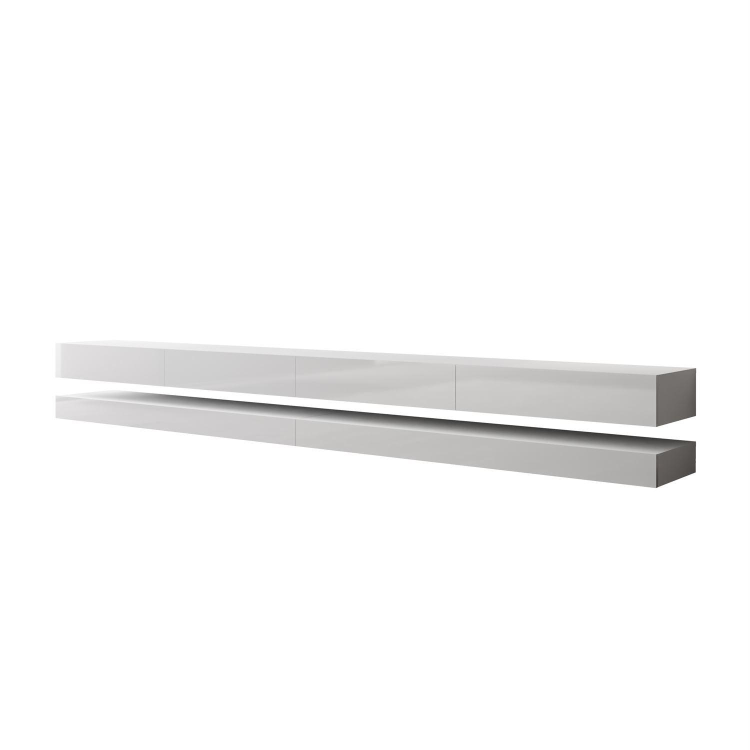 TV-SCHRANK SKY 280 cm mit LED-Beleuchtung - Weiß, Holzwerkstoff (280/25/34cm) - Lookway