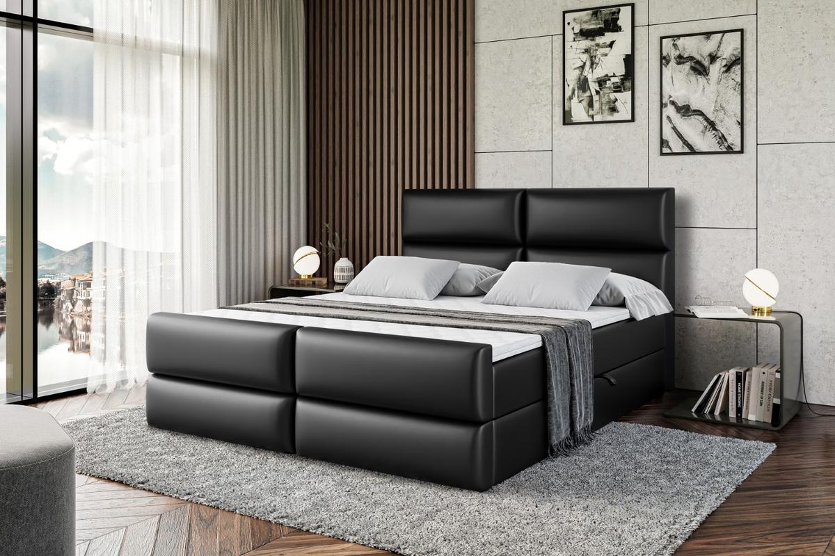 BOXBETT BOXI3-Z - 140x200 cm - H4 - Schwarz Hochglanz - Schwarz Hochglanz, Holzwerkstoff (140/200cm) - ALTDECOR