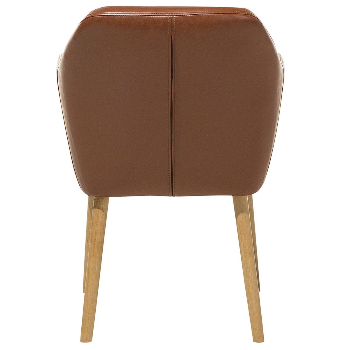 ESSZIMMERSTUHL Kunstleder Goldbraun Yorkville - Braun, Holz/Textil (56/82/46cm) - Beliani