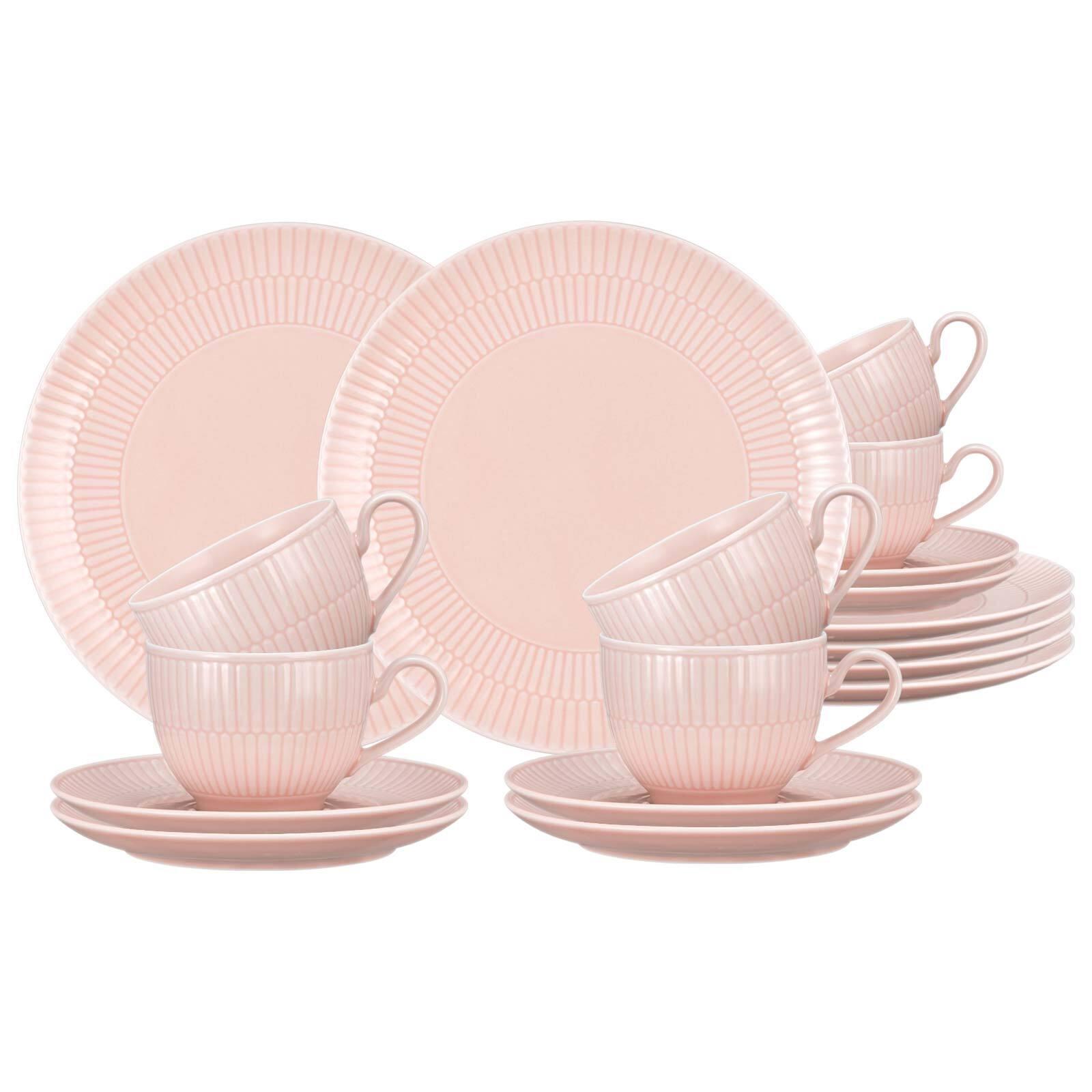 KAFFEESERVICE Amina Rosé 18-tlg. - Rosa, Keramik (2/2/2cm) - Seltmann Weiden