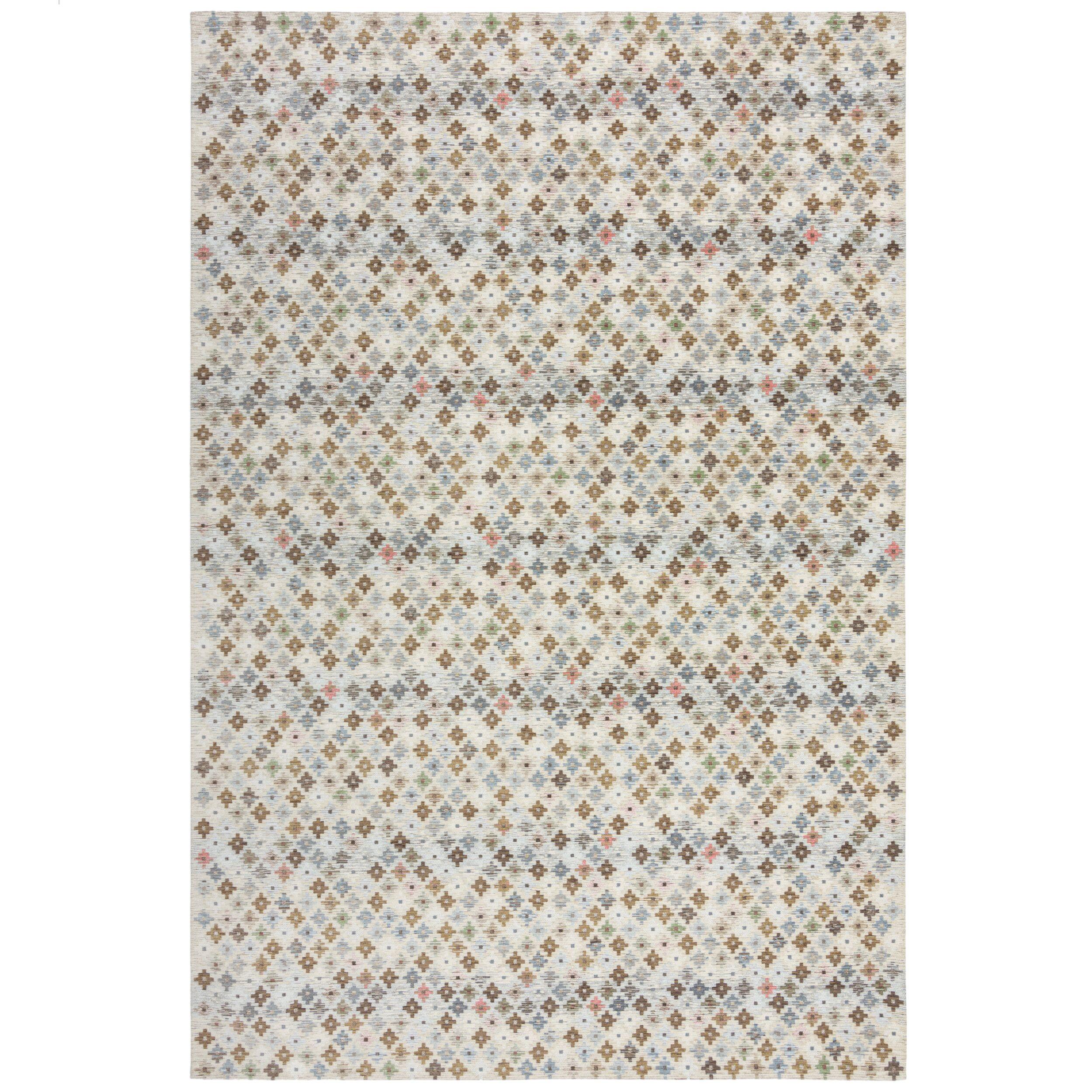 TEPPICH COQUET, mit Kreuz Muster, Erdtöne-Bunt, 200 x 290 cm - Beige, Textil (200/290cm) - KADIMA DESIGN