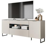 TV-LOWBOARD Kaschmir, schwarz 185 x 80 cm, TV Unterteil mit Soft-Close - Kaschmir/Schwarz, Holzwerkstoff/Kunststoff (185/80/41cm) - Inn.Furn