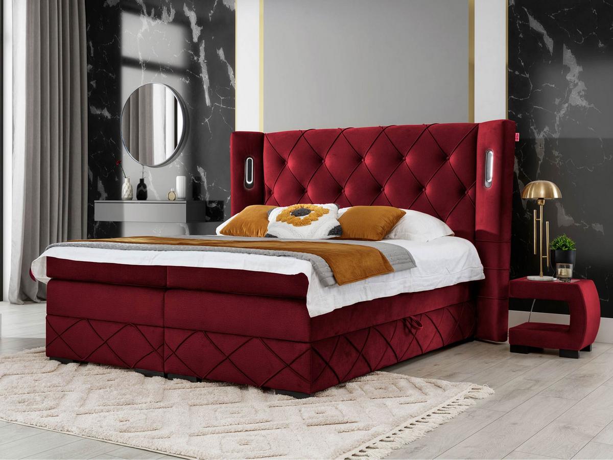 BOXBETT Focus Lux - H3 - Bordeaux, Holz (180/200cm) - MIRJAN24