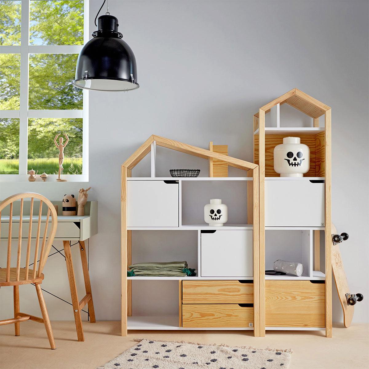 BÜCHERREGAL Holz und Weiß - Weiß, Holzwerkstoff (89/130/31cm) - Petits-meubles
