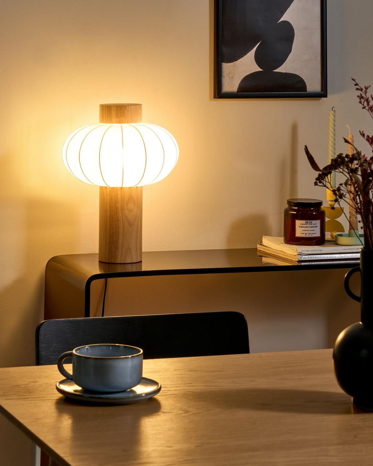 TISCHLAMPE Holz Hellbraun Abens - Hellbraun/Braun, Holz (27/27/35cm) - Beliani