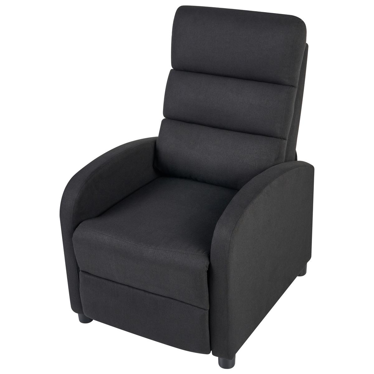 FERNSEHSESSEL Stoff Schwarz Otus - Schwarz, Textil (67/75/89cm) - Beliani
