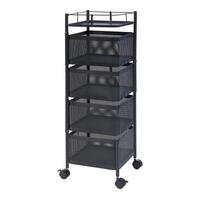 ROLLWAGEN Sunndal - Schwarz, Metall (27/79.5/27cm) - [en.casa]