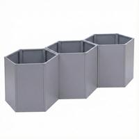 HOCHBEET 3ER-SET Grau 3er-Set-Set - Grau, Metall (264/77/100cm) - MCW