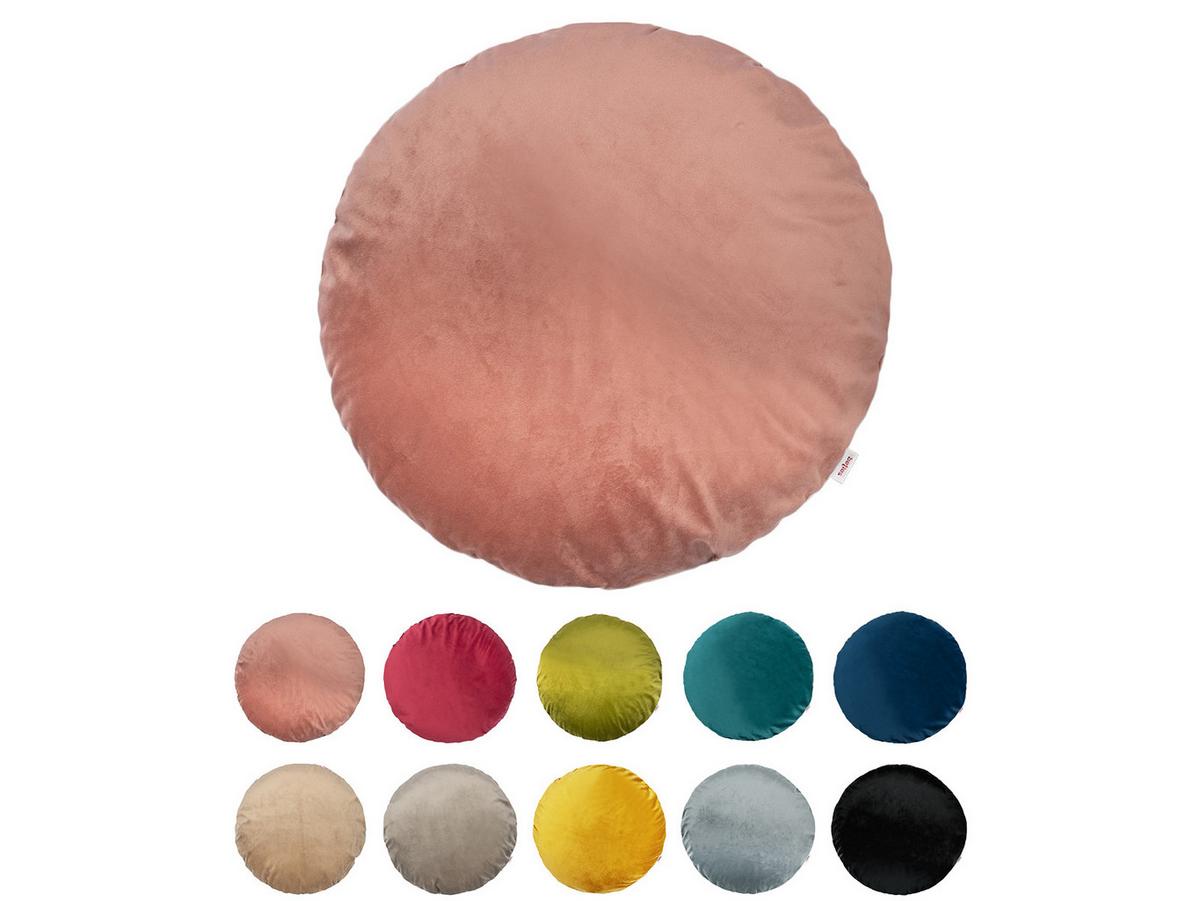 KISSENHÜLLE Rund Samt&Sonders altrosa 40 cm Ø - Altrosa, Textil (40/40cm) - beties Heimtextil