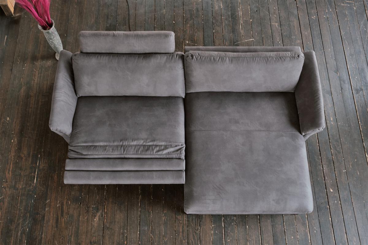 ECKSOFA MIT MOTORISCHER RELAXFUNKTION MALTA Grau Webstoff Relaxfunktion - Schwarz/Grau, Buchenholz/Textil (302/175cm) - KAWOLA