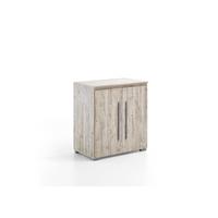 KOMMODE 85/92/50 cm Eiche Sand - Eichefarben/Silberfarben, Holzwerkstoff/Kunststoff (85/92/50cm) - arthur berndt