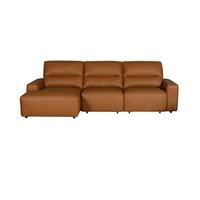 BIGSOFA DORI Braun Leder - Schwarz/Braun, Leder/Kunststoff (288/92/164cm) - KAWOLA