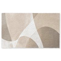 FUSSMATTE Glatte Oberflächen - Harmonisch - Wellenförmig Schmutzfangmatte 150x90 cm - Beige, Kunststoff (150/0.4cm) - MuchoWow