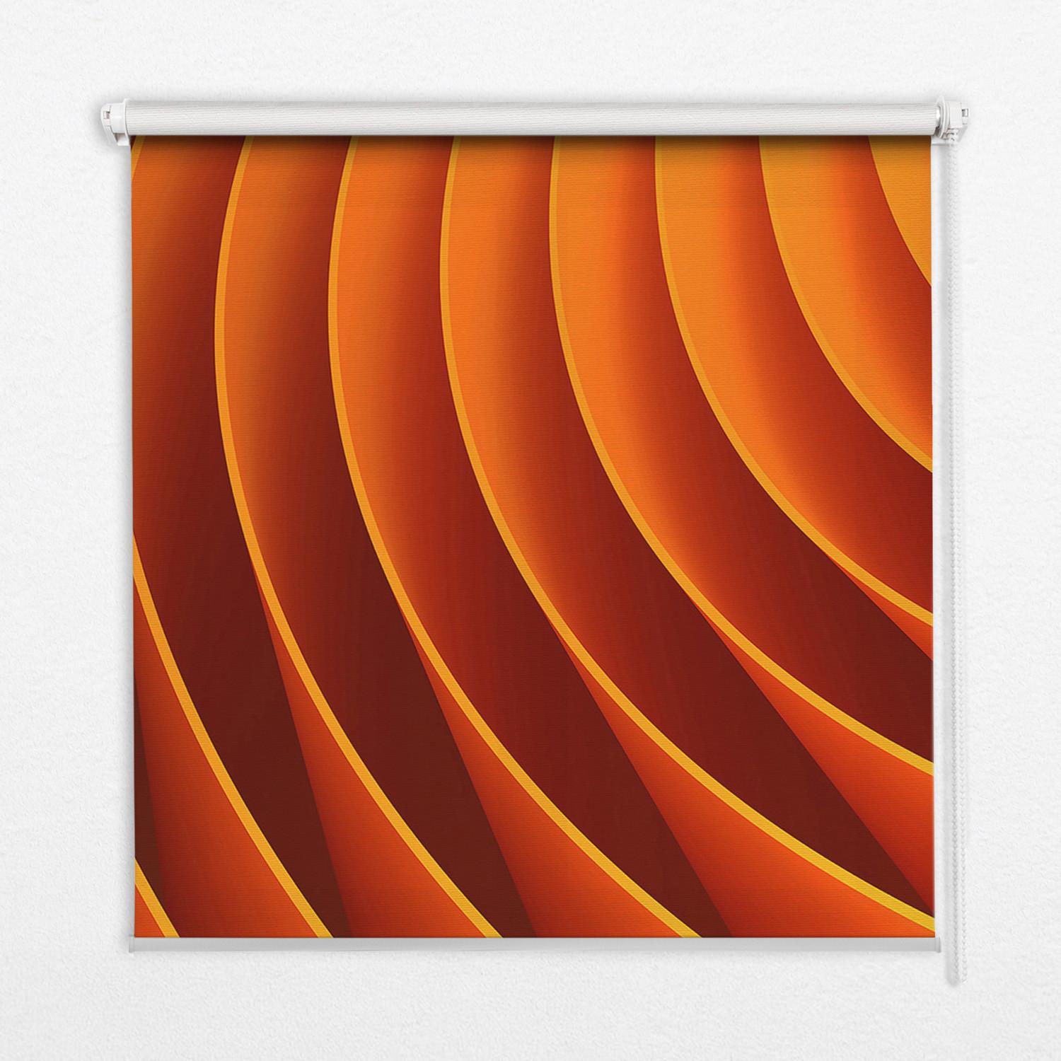 INNENROLLO - Fensterrollo - Rollo - 110x140 cm - Orange Abstraktion - Orange, Kunststoff (110/140/0.5cm) - TULUP