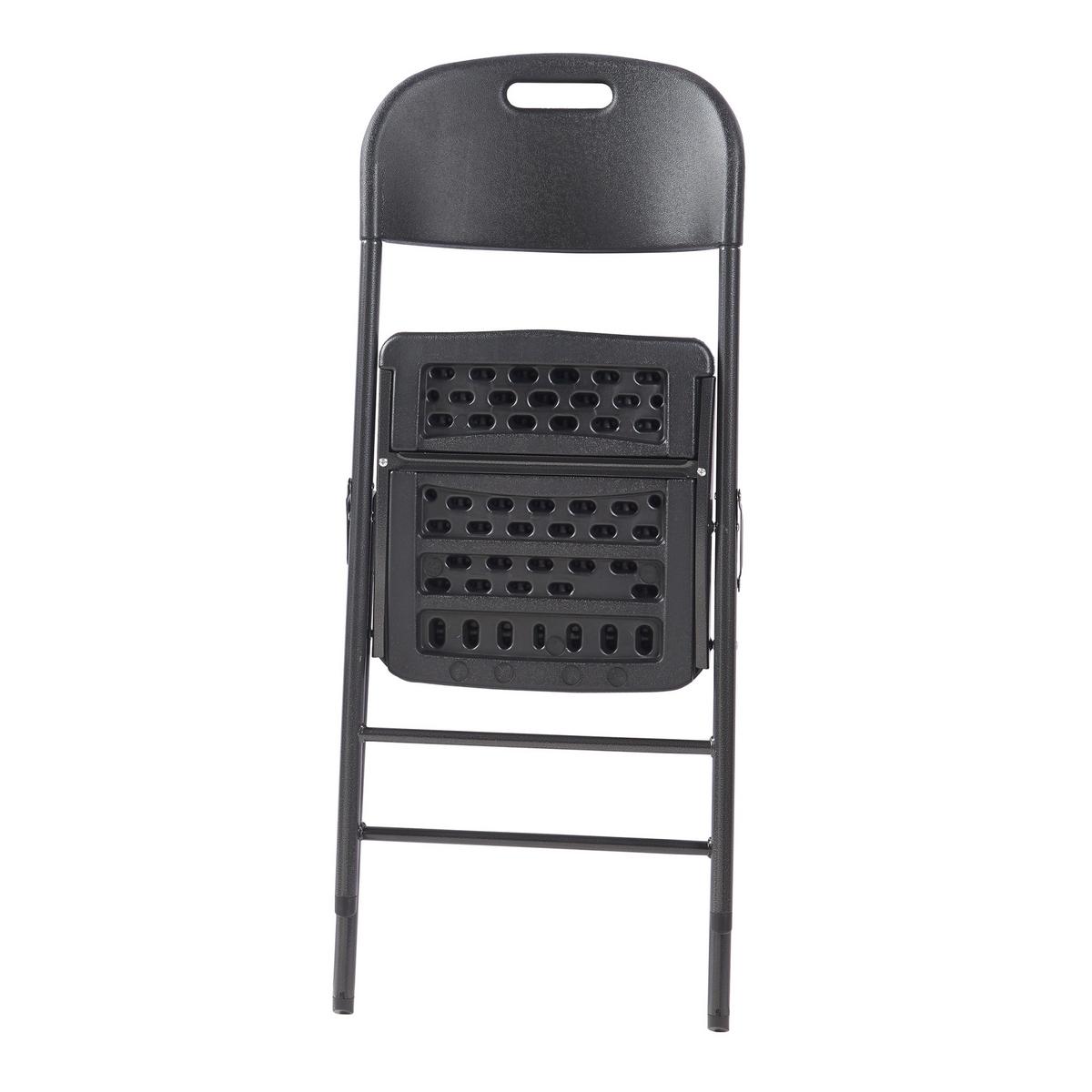 KLAPPSTUHL Ljusnarsberg - Schwarz, Kunststoff/Metall (46/87/53cm) - [en.casa]