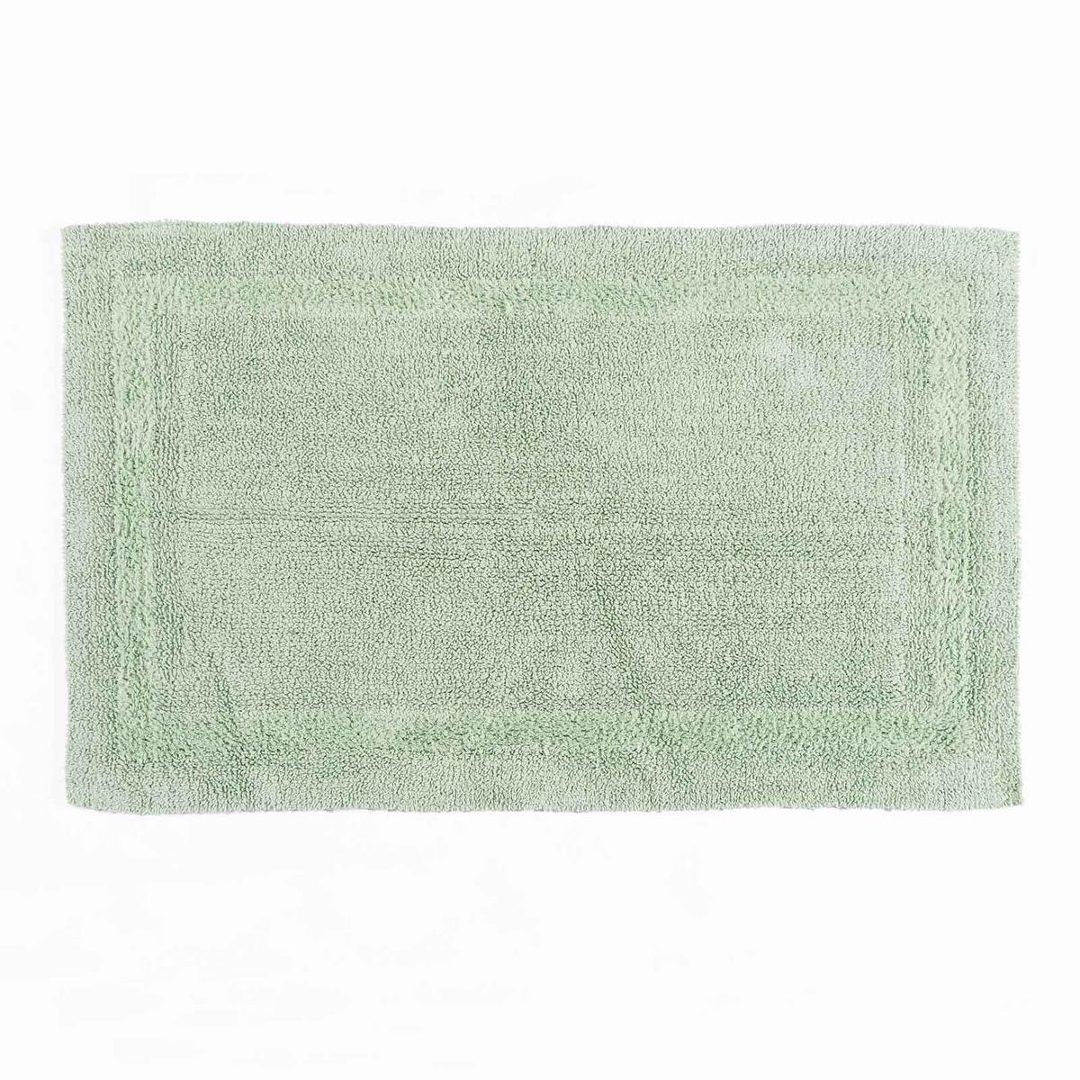 BADGARNITUR 2-teilig, Badematte & WC-Vorleger, wendbar - Salbeigrün, Textil (50/80cm) - Homescapes