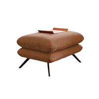 HOCKERBANK CHARME Braun Cord - Braun, Textil (90/45/60cm) - KAWOLA