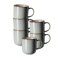 KAFFEEBECHER Portofino grau 400 ml 6er Set - Grau, Keramik (0.4L) - Ritzenhoff Breker