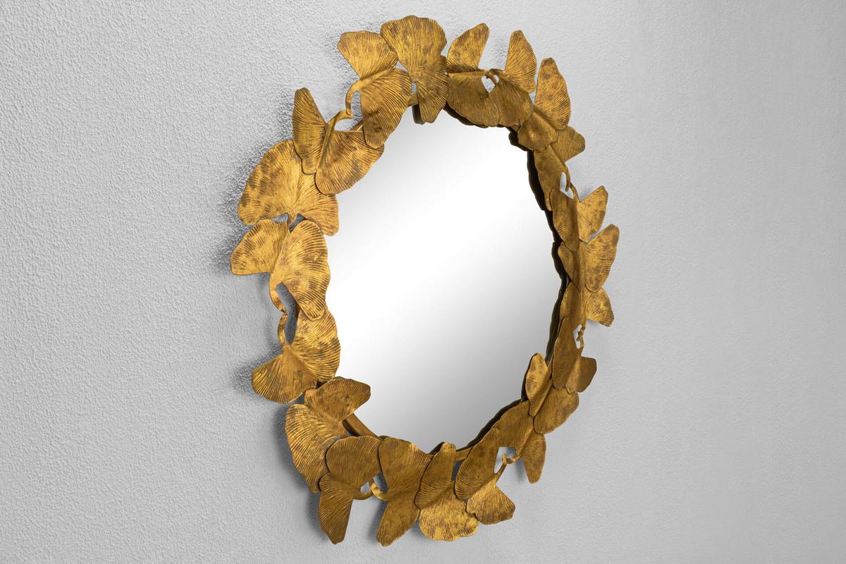 WANDSPIEGEL Gold 80/80 cm - Goldfarben, Metall (10.5/80/5cm) - KUNSTLOFT