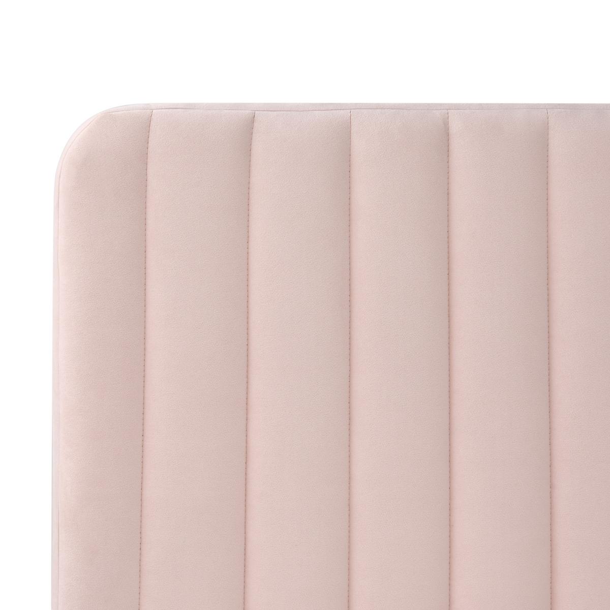 BETT mit Lattenrost 120/200 cm Pastellrosa Lunan - Pink, Textil (120/200cm) - Beliani
