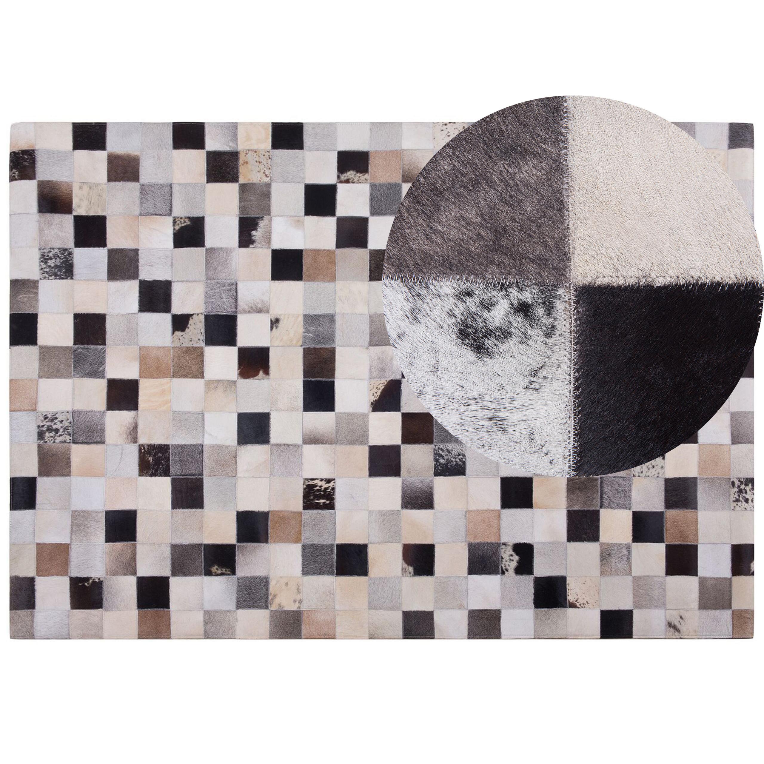 KURZFLOR-TEPPICH Rize 230/160 cm - Multicolor, Fell (160/230cm) - Beliani