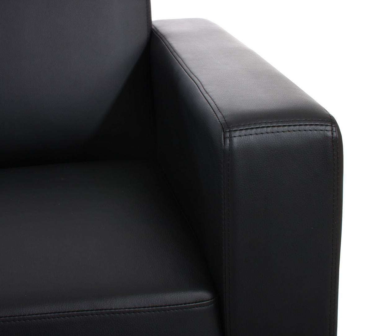 SOFA-GARNITUR Schwarz - Schwarz, Textil (136/76/72cm) - MCW