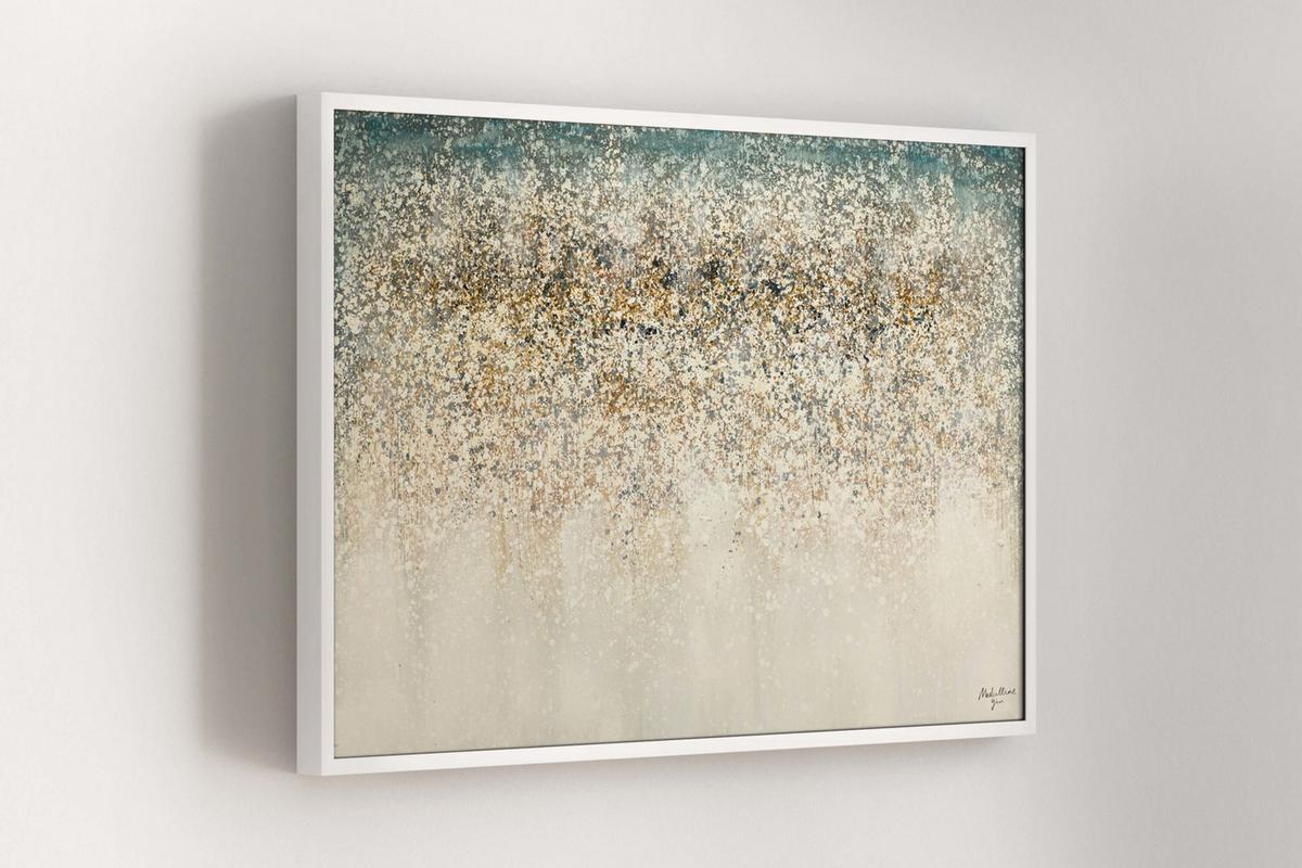 ÖLGEMÄLDE 120/80 cm - Blau/Beige, Holz/Textil (120/80cm) - KUNSTLOFT