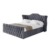 POLSTERBETT mit Bettkasten, Fußteil und Lattenrost, Boxbett mit Matratze H3/H4 - ZORAN-Z 120x200 Dunkelgrau - Dunkelgrau, Holzwerkstoff/Textil (120/200cm) - ALTDECOR