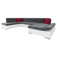 ECKSOFA Bergen, Seite: Rechts - Dunkelgrau/Silberfarben, Holz/Textil (345/76/205cm) - MIRJAN24