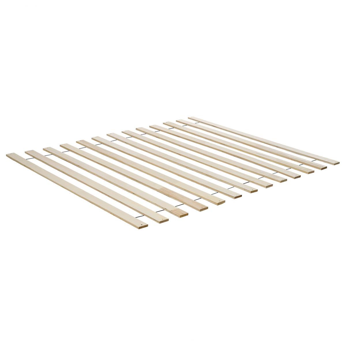 BETT mit Lattenrost 160/200 cm MDF-Platte Braun Toucy - Braun, Holz (160/200cm) - Beliani