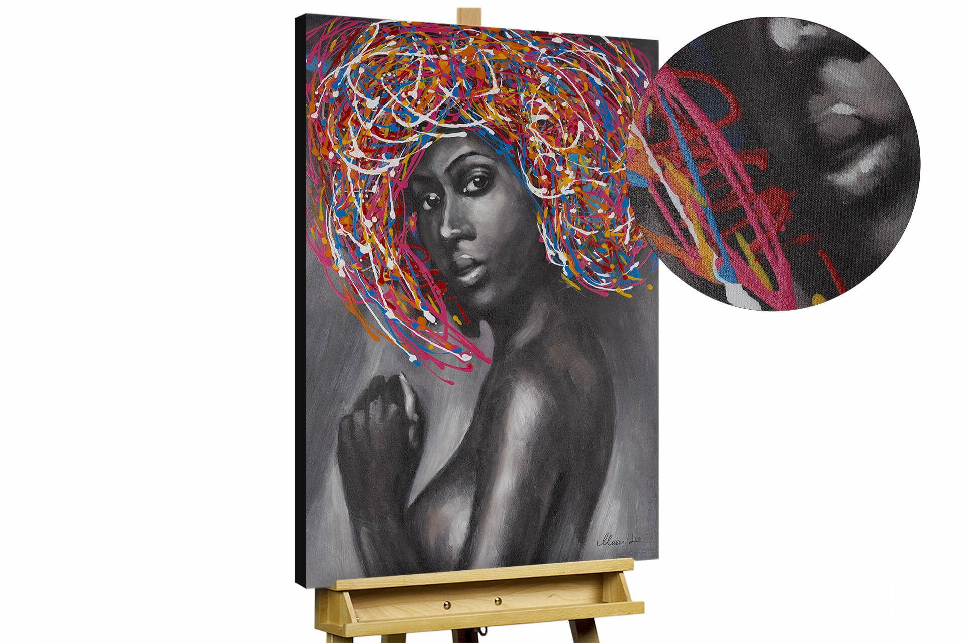 ACRYLBILD HANDGEMALT 60/90 cm - Braun, Holz/Textil (60/90cm) - KUNSTLOFT