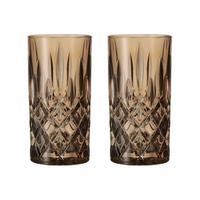 LONGDRINKGLÄSER Noblesse Tobacco 395 ml 2er Set - Braun, Glas (0.395L) - Nachtmann