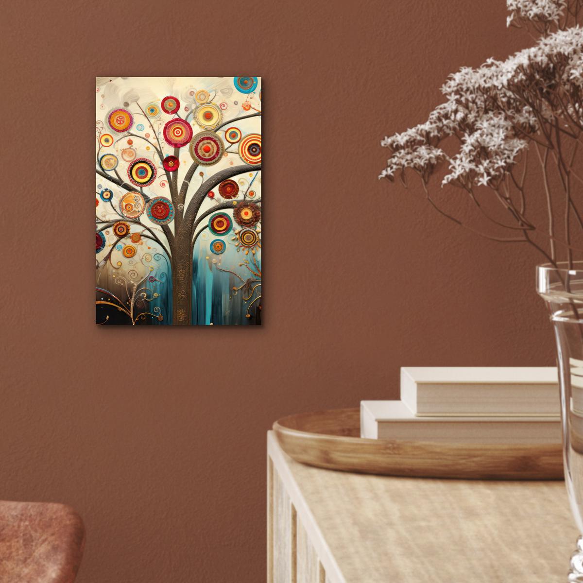 METALLBILD Baum - Baum des Lebens - Farbe 20x30 cm - Braun, Metall (20/30cm) - MuchoWow