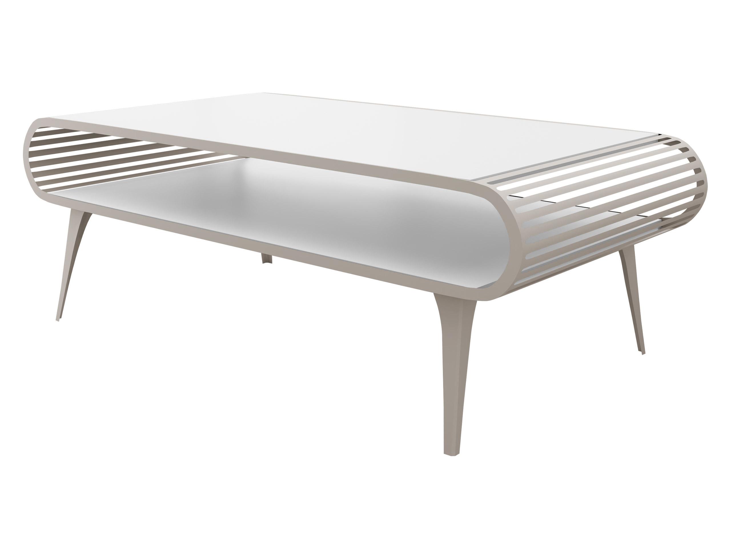 COUCHTISCH Aristo Cashmere - Kaschmir/Weiß, Holzwerkstoff/Metall (60/120/44cm) - MIRJAN24