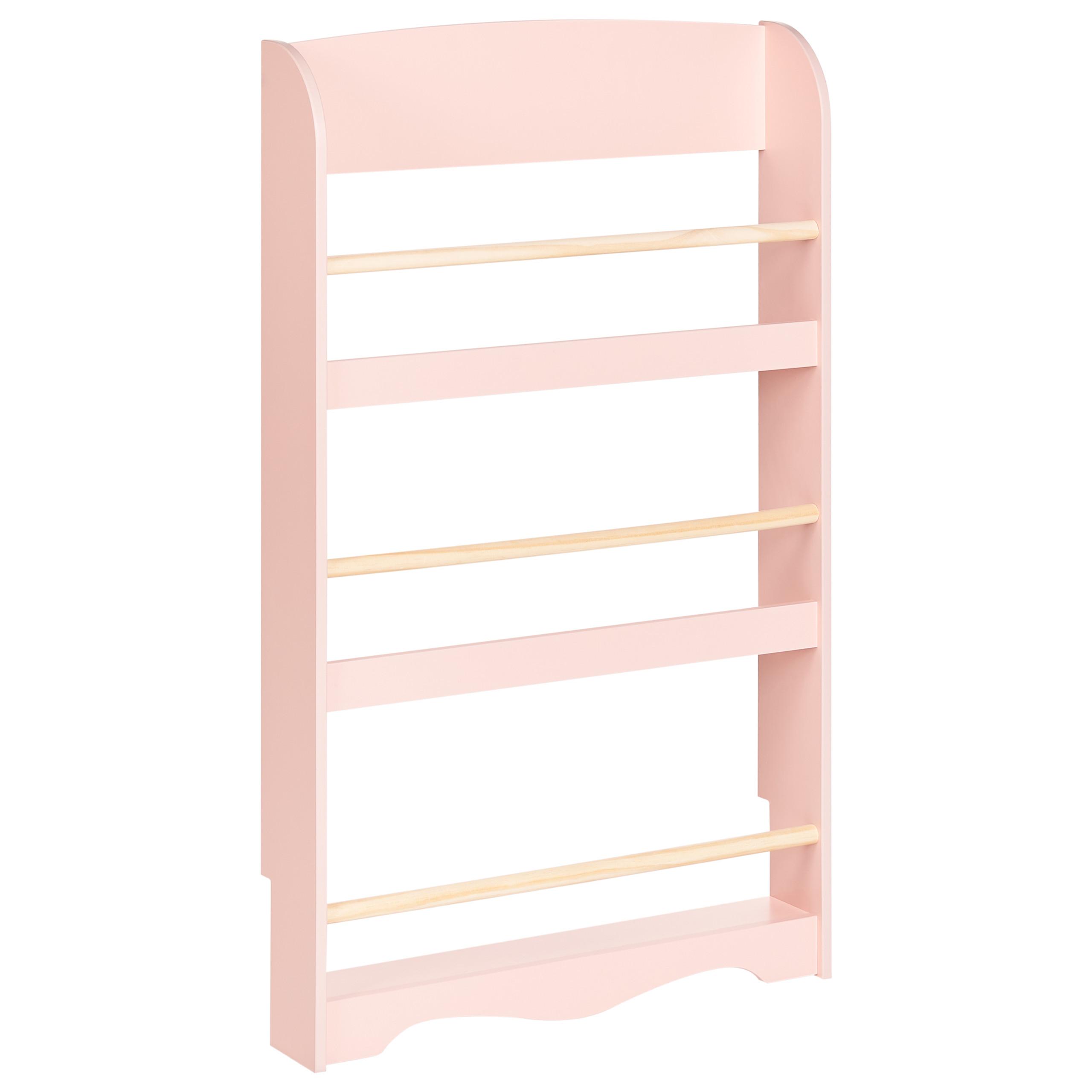 WANDREGAL 100 cm Pastellrosa Liloet - Pink, Holzwerkstoff (60/100/12cm) - Beliani