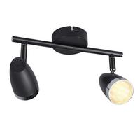 LED-DECKENSTRAHLER Letizia 2-flammig 25/15.5/5.6cm - Dunkelgrau, Metall (25/15.5/5.6cm) - Nettlife