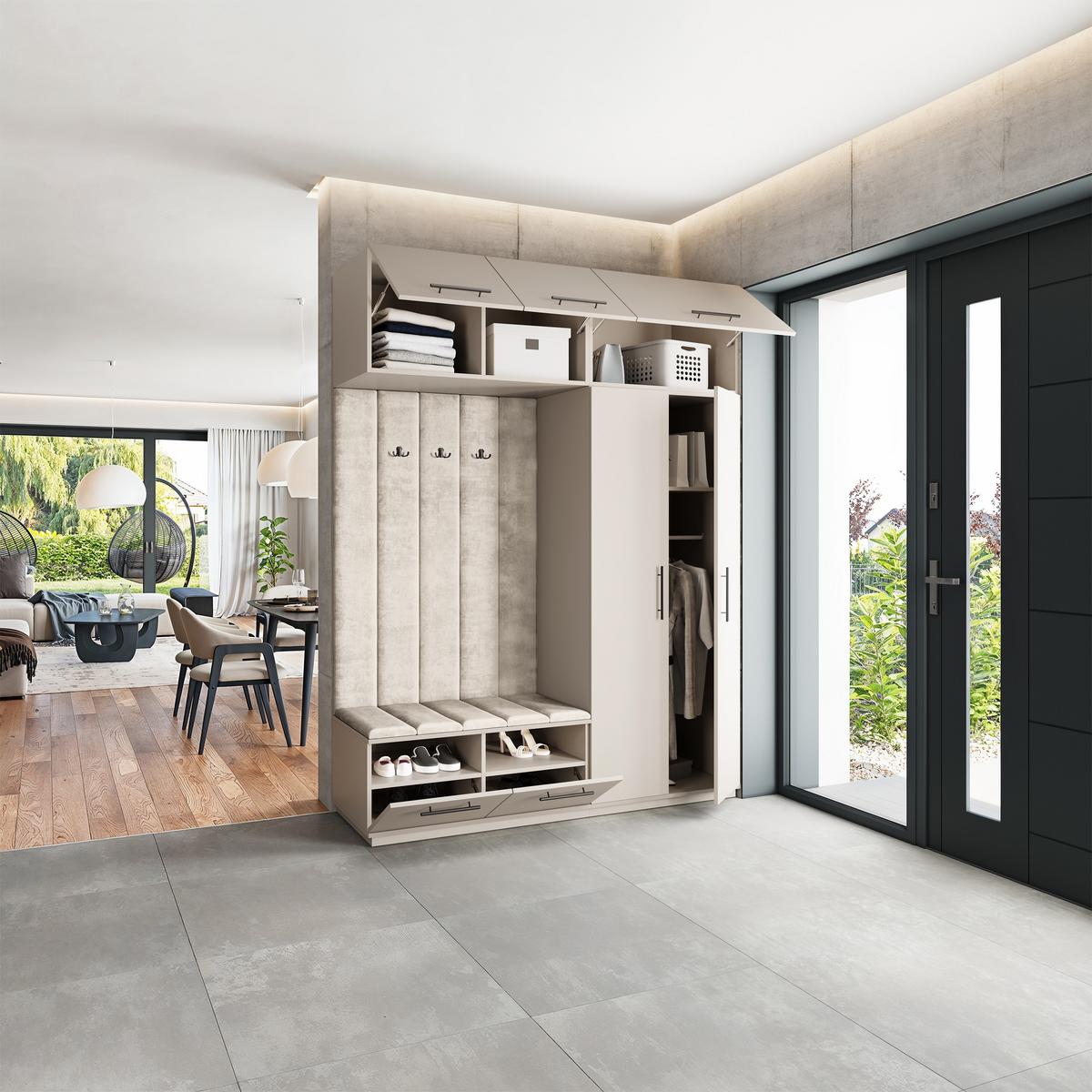 GARDEROBENSCHRANK REMA 180/240/60 cm Modern Kaschmir - Kaschmir/Beige, Holzwerkstoff (180/240/60cm) - MASSENO