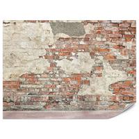 FOTOTAPETE für Wohnzimmer Alte Ziegelwand Rustikal 400x280 - Beige/Rot, Papier (400/280cm) - Muralo