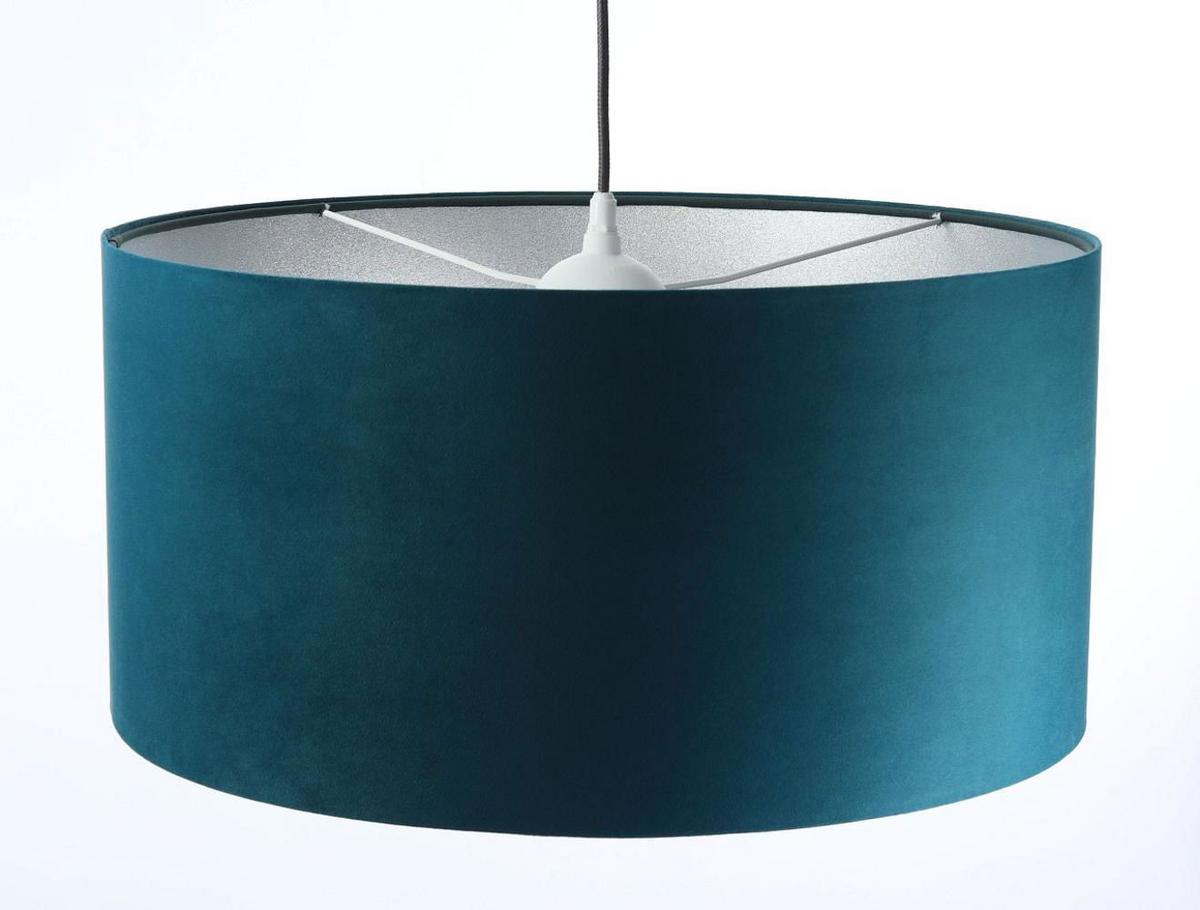 HÄNGELEUCHTE Silber 60/30 cm - Türkis/Silberfarben, Kunststoff (60/1.1/30cm) - ONZENO