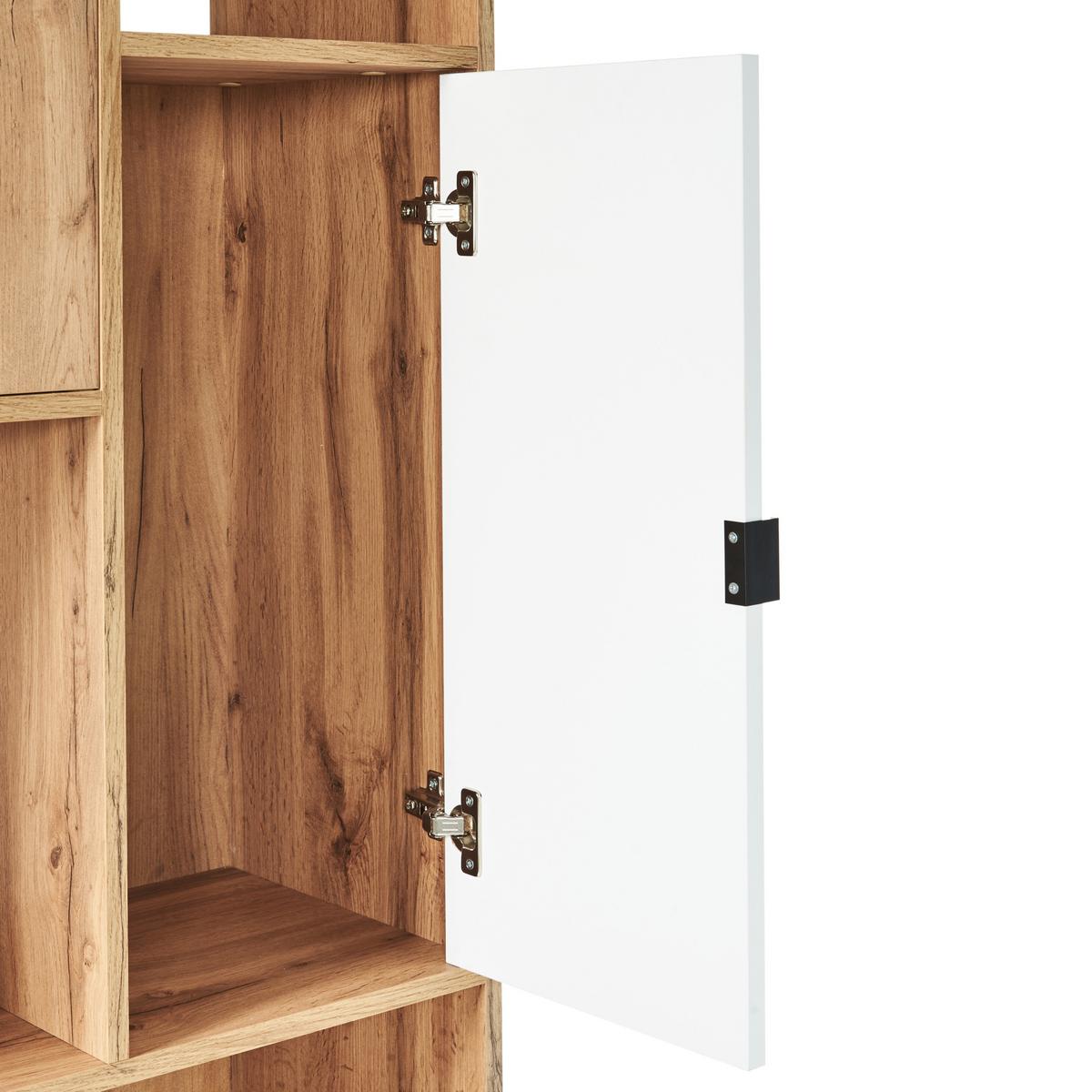 REGAL mit 5 Ebenen 185 cm Hellbraun Amos - Braun, Holzwerkstoff (100/185/35cm) - Beliani