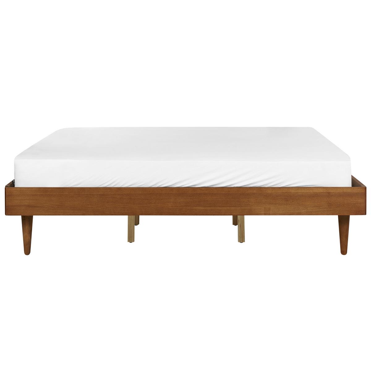 BETT mit Lattenrost 180/200 cm Braun Toucy - Braun, Holzwerkstoff (180/200cm) - Beliani