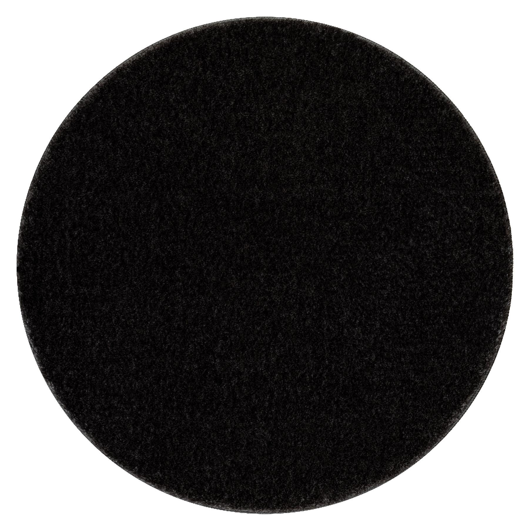 TEPPICH Dywaniki łazienkowe 100 cm - Schwarz, Textil (100/100cm) - rugsX