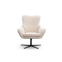 SESSEL SOGNO, Modern Polstersessel Loungesessel, Bucle-Stoff Beige - Beige, Holz/Metall (88/110/106cm) - MASSENO
