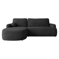 ECKSOFA Loridu, Seite: Links - Anthrazit/Schwarz, Holz/Kunststoff (250/174cm) - MIRJAN24