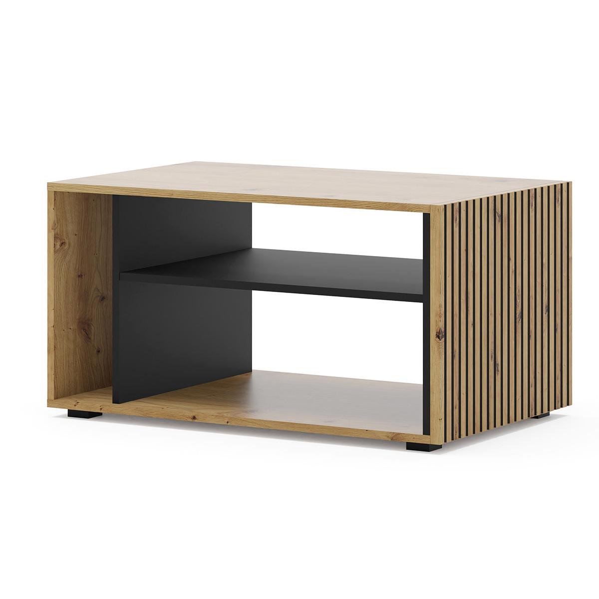 COUCHTISCH Nera Holz und Schwarz - Schwarz, Holzwerkstoff (55/88/45cm) - Petits-meubles