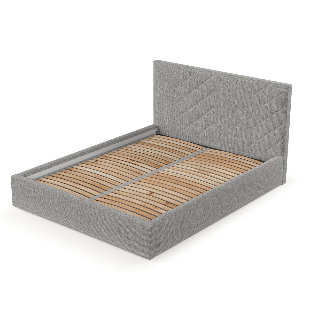 POLSTERBETT Arco 180/200 cm Hellgrau im Inari Stoff - Hellgrau/Schwarz, Holz/Holzwerkstoff (180/200cm) - AltaBeds