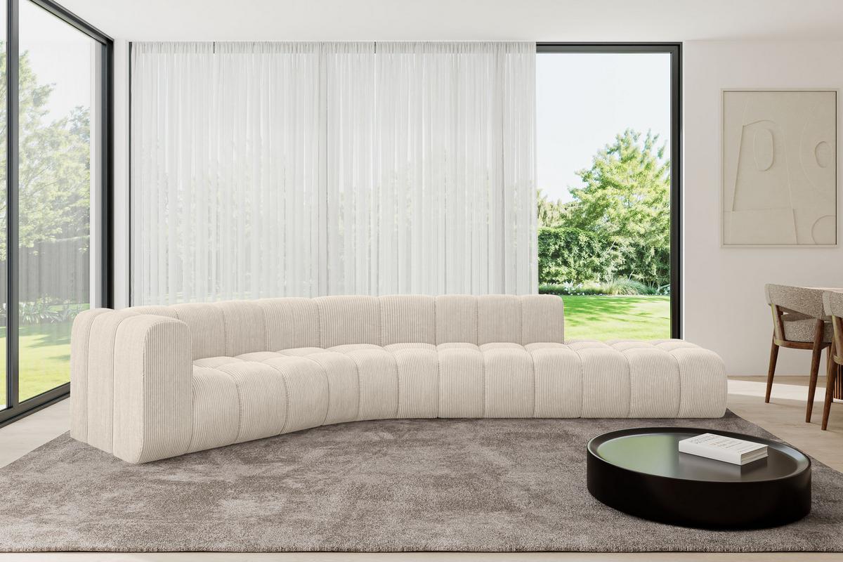 ECKSOFA modulares Sofa Tilmo-L1 - 399x194x70 cm Beige - Beige, Holzwerkstoff/Textil (399/194cm) - ALTDECOR